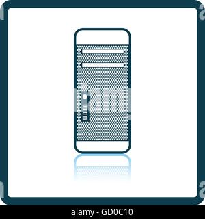 System unit icon. Shadow reflection design. Vector illustration. Stock Vector