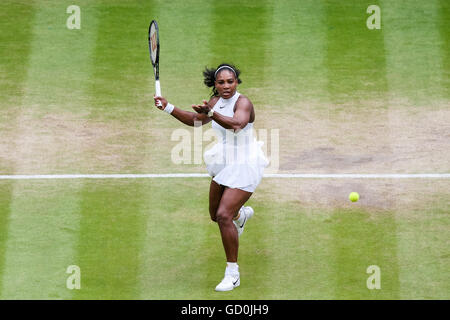 London, UK. 9th July, 2016. Serena Williams (USA) Tennis : Serena Williams of the United States during the Women's singles final match of the Wimbledon Lawn Tennis Championships against Angelique Kerber of Germany at the All England Lawn Tennis and Croquet Club in London, England . © AFLO/Alamy Live News Stock Photo