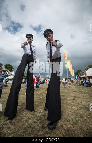 Cornbury Music Festival, Oxfordshire, UK. 10th July 2016.  Revellers enjoying one of Oxfordshire's biggest summer festivals. Andrew Walmsley/Alamy Live News Stock Photo