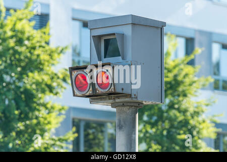 Closeup of a radar trap in germany Stock Photo