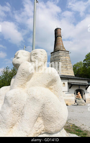 Mannersdorf am Leithagebirge: Baxa lime kiln in lime kiln and quarrying Museum, sculpture, Austria, Niederösterreich, Lower Aust Stock Photo