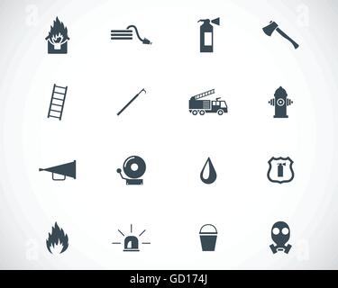 Fire emergency icon set Stock Vector Image & Art - Alamy