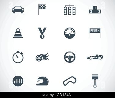 F1 race car icons, with race helmet, f1 flag, f1 speedometer, f1 gloves ...