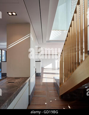 Penthouse interior. Fitzroy Place, London, United Kingdom. Architect: Johnson Naylor , 2016. Stock Photo