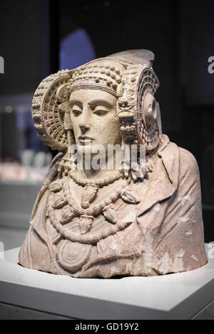 Madrid. Spain. The Lady of Elche (La Dama de Elche), National Archaeological Museum of Spain. Museo Arqueológico Nacional. Late Stock Photo