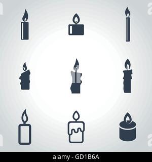 Vector black candles icon set Stock Vector Image & Art - Alamy