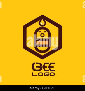 bee logo designed in a simple way so it can be use for multiple proposes like logo ,mark ,symbol or icon. Stock Vector