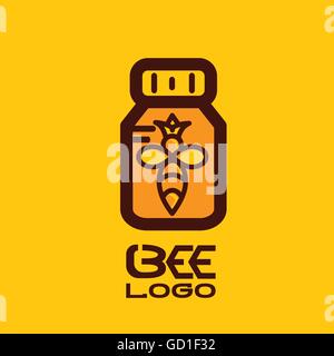 bee logo designed in a simple way so it can be use for multiple proposes like logo ,mark ,symbol or icon. Stock Vector