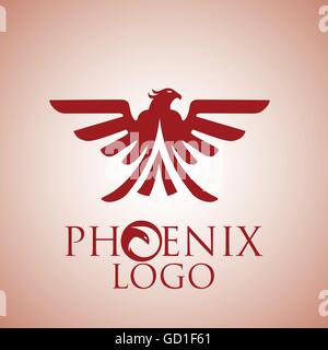 phoenix logo designed in a simple way so it can be use for multiple proposes like logo ,mark ,symbol or icon. Stock Vector
