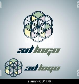 3d logo designed in a simple way so it can be use for multiple proposes like logo ,mark ,symbol or icon. Stock Vector