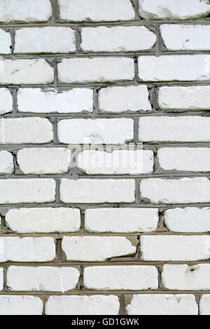 White brick wall, vertical composition Stock Photo