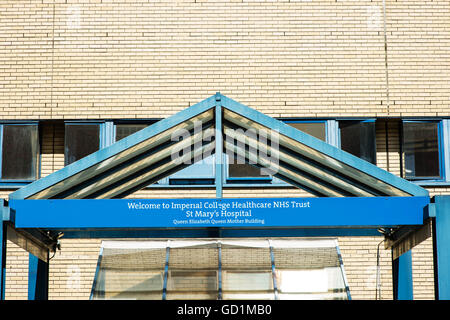 Imperial College St.Marys' Hospital Campus Site in London Main Public Entrance Stock Photo