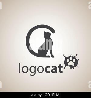 cat logo  concept designed in a simple way so it can be use for multiple proposes like logo ,marks ,symbols or icons. Stock Vector