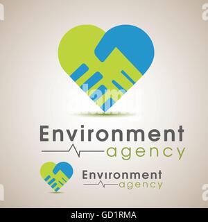 environment agency concept designed in a simple way so it can be use for multiple proposes like logo ,marks ,symbols or icons. Stock Vector