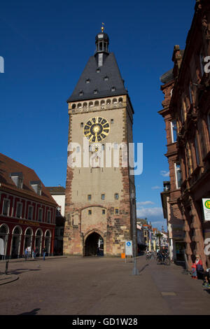 The Old Town Gate (or 'Altportel') leads to Maximiianstrasse that kings and emperors followed to the Imperial Cathedral. Stock Photo