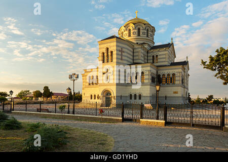 St. Vladimirs cathedral in Chersonesus near Sevastopol, Crimea Stock Photo