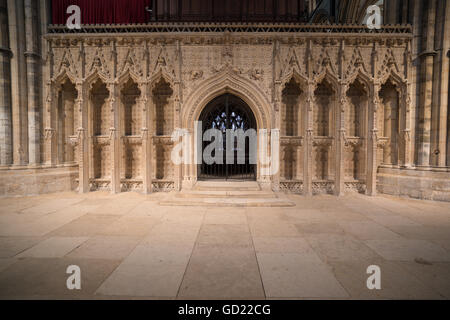 Rood screen at Lincoln cathedral Stock Photo