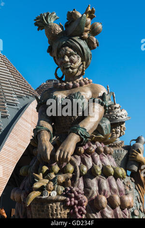 Statue Celebrating the Food in Arcimboldo's Style at universal Exposition In Milan, Italy Stock Photo