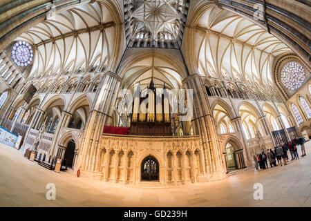 Rood screen at Lincoln cathedral Stock Photo