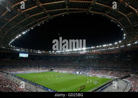 Rugby match at the Stade de France, St. Denis, Seine Saint Denis, France, Europe Stock Photo