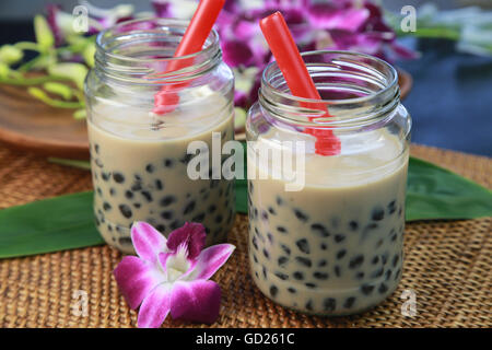 Tapioca milk tea Stock Photo