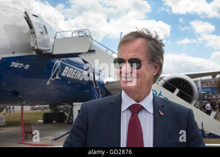 Bjørn Kjos, founder and CEO of Norwegian Air Shuttle, photographed at Farnborough International Air show, Hampshire, England, UK Stock Photo