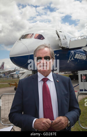 Bjørn Kjos, founder and CEO of Norwegian Air Shuttle, photographed at Farnborough International Air show, Hampshire, England, UK Stock Photo