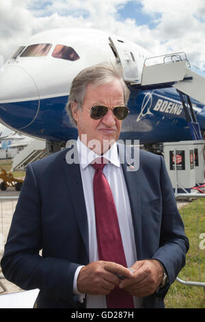 Bjørn Kjos, founder and CEO of Norwegian Air Shuttle, photographed at Farnborough International Air show, Hampshire, England, UK Stock Photo