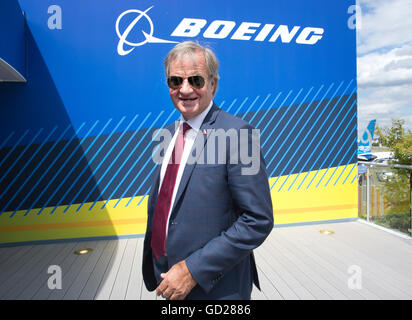 Bjørn Kjos, founder and CEO of Norwegian Air Shuttle, photographed at Farnborough International Air show, Hampshire, England, UK Stock Photo