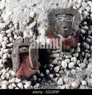 archaeology / archeology, Mexico, fragments of statuettes  from the Neolithic Age, terra-cotta, Collection A. von Wuthenau, Additional-Rights-Clearences-Not Available Stock Photo