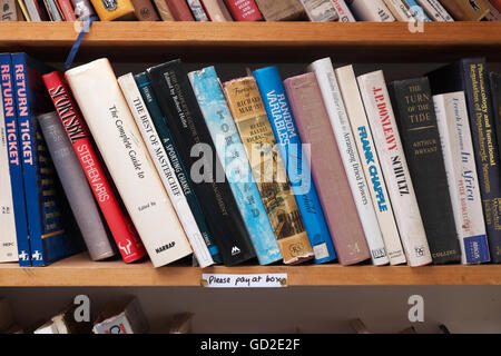 Hay on Wye, Wales second hand books for sale Stock Photo