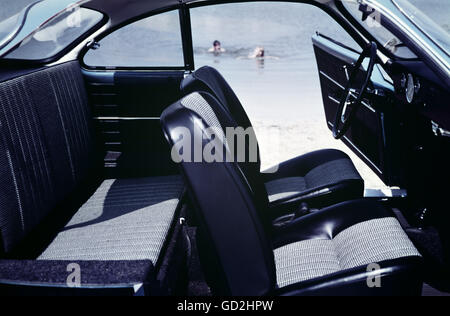 transport / transportation, cars, Volkswagen, VW 1600 Karmann-Ghia coupe, type 34, interior view, seats, Germany, late 1960s, Additional-Rights-Clearences-Not Available Stock Photo