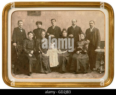 people, family, extended family, Germany, circa 1890, Additional-Rights-Clearences-Not Available Stock Photo
