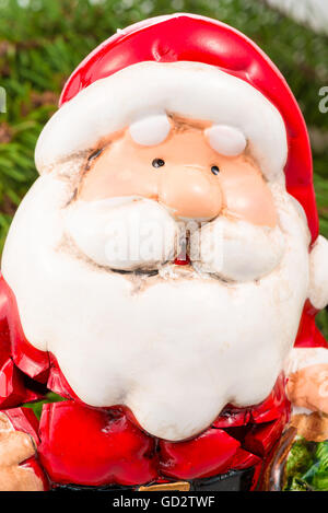 portrait of a ceramic Santa Claus closeup Stock Photo