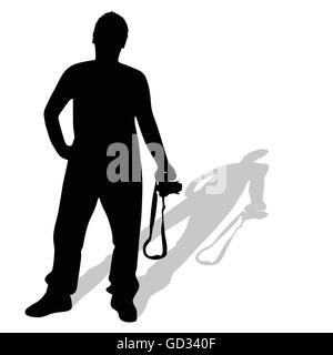 photographer vector silhouette illustration Stock Vector