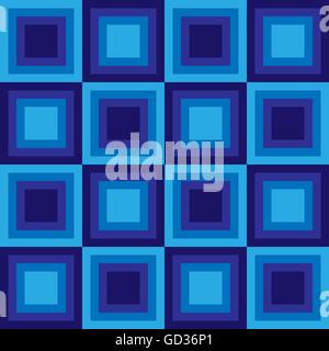 Squares floor seamless pattern blue colors Stock Vector