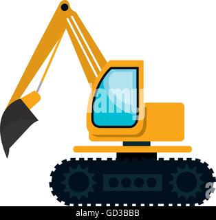 Construction vehicle Machinary graphic design. Stock Vector