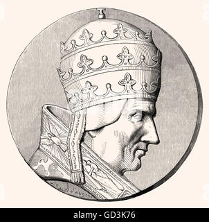 Pope Sylvester II or Silvester II, Born Gerbert d'Aurillac, Gerbert of Aurillac, c. 946 - 1003, Pope from 999 to 1003 Stock Photo