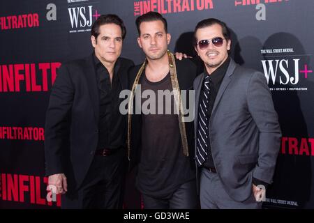 New York, NY, USA. 11th July, 2016. Yul Vazquez, Brad Furman, John Leguizamo at arrivals for THE INFILTRATOR Premiere, AMC Lowes Lincoln Square, New York, NY July 11, 2016. Credit:  Steven Ferdman/Everett Collection/Alamy Live News Stock Photo