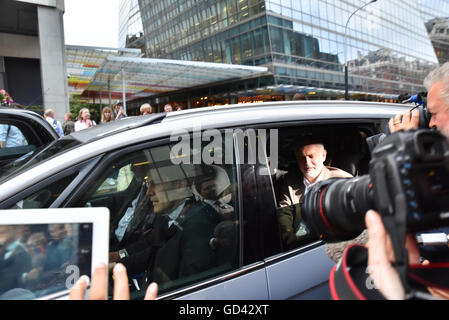 Westminster, London, UK. 12th July 2016. Labour NEC vote: Jeremy Corbyn will be automatically included on the ballot Stock Photo