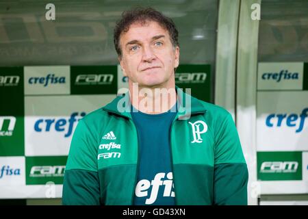 Cuca during the game between Palmeiras and Santos held at Allianz Park, West Zone of S?o Paulo. The classic is valid for the 14th round of the Brasileir?o 2016 Chevrolet. Stock Photo