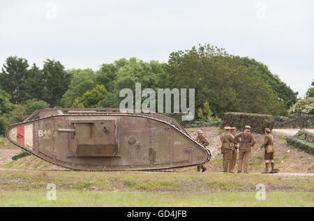 Tankfest, bovington, 2016 Mark IV First World War Tank (replica) used in the movie War Horse Stock Photo