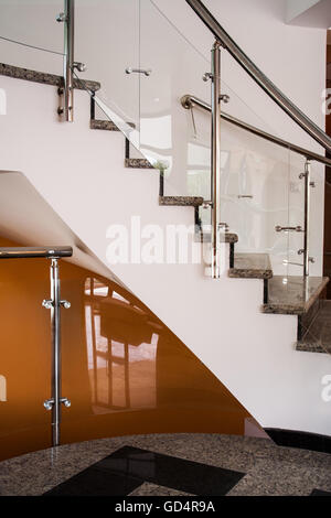 Marble staircase in the modern office Stock Photo