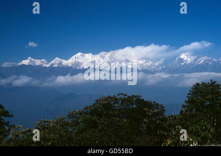 Kanchenjunga range Stock Photo