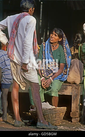 Bhil tribal market Stock Photo