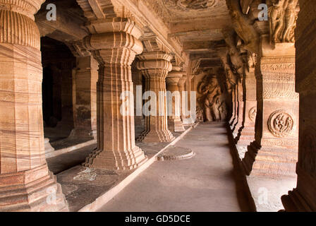 Cave dedicated to Vishnu Stock Photo