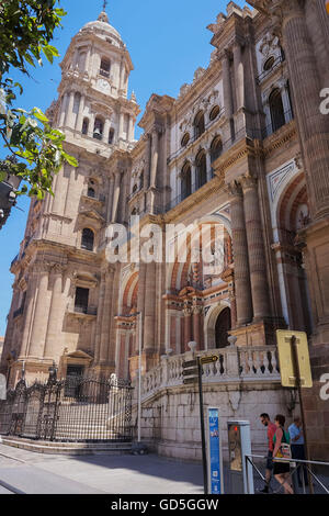 Details of architecture streets of Malaga, Spain Stock Photo
