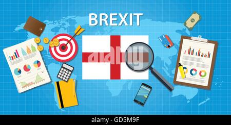 brexit british exit from european organization vector graphic illustration Stock Vector