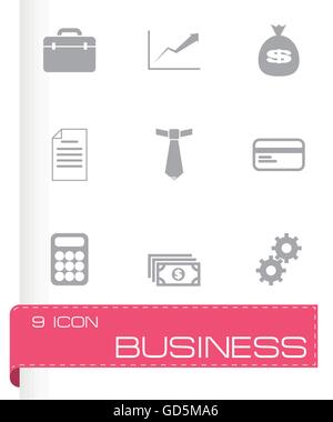 Business management icon set in thin line style vector image Stock ...