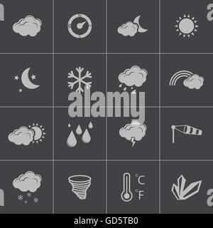 Vector black weather icons. Icon set Stock Vector Image & Art - Alamy